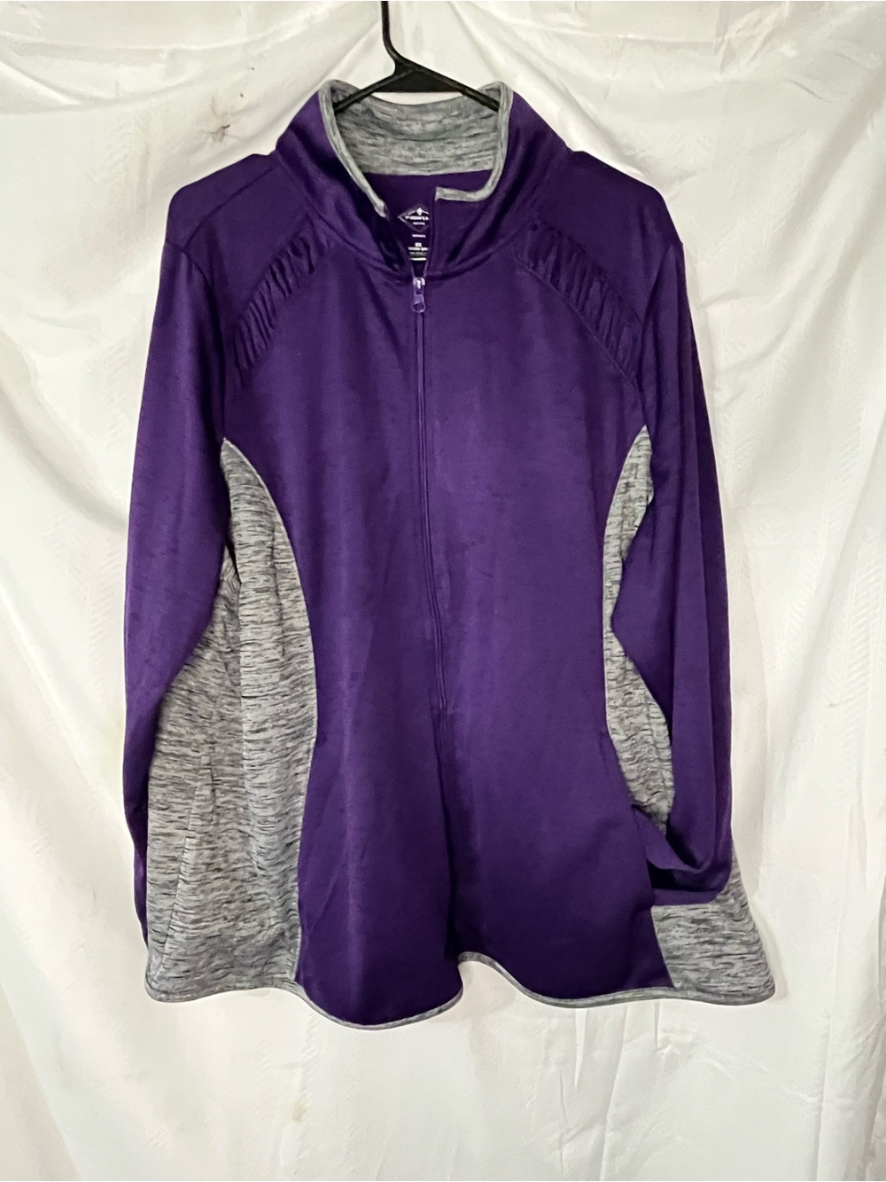 St. John's Bay Purple and Gray Full-Zip Utility Jacket 2X Women’s